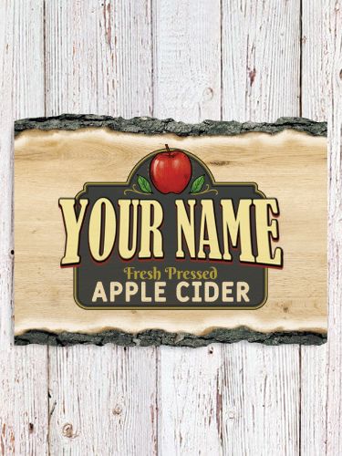 Apple Cider : Faux Sliced Log Plaque