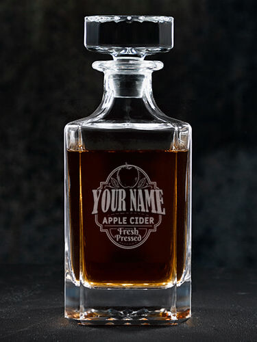 Apple Cider : Whiskey Decanter - Engraved