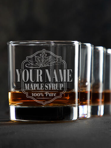 Maple Syrup : Rocks Glasses - Engraved