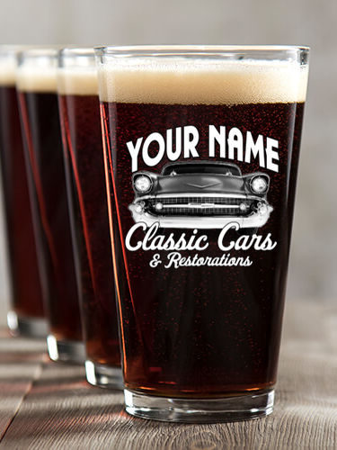 Classic Cars II : Pint Glasses - Color Printed
