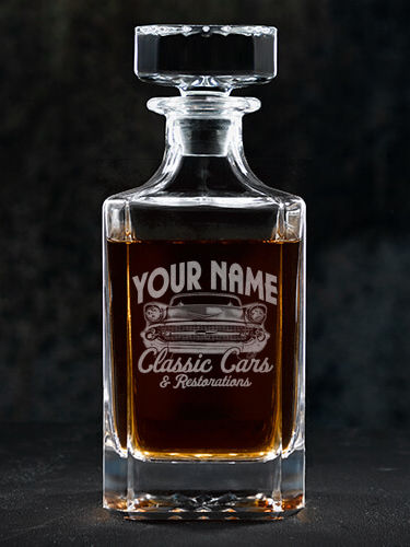 Classic Cars II : Whiskey Decanter - Engraved