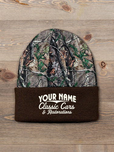 Classic Cars II : Embroidered 2-Tone Camo Cuffed Beanie