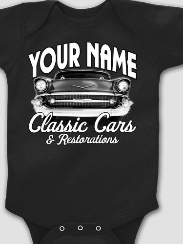 Classic Cars II : Printed Baby Bodysuits