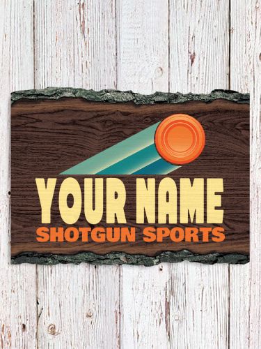 Shotgun Sports : Faux Sliced Log Plaque