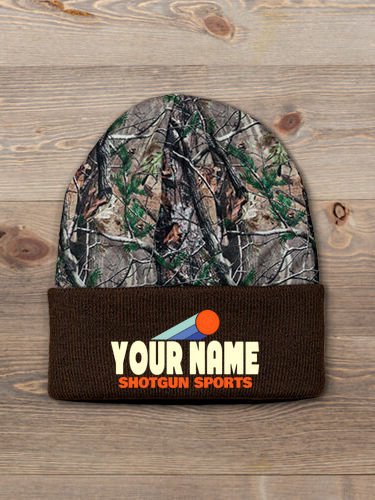 Shotgun Sports : Embroidered 2-Tone Camo Cuffed Beanie