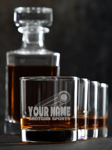 Shotgun Sports : Decanter Rocks Glass Gift Sets - Engraved