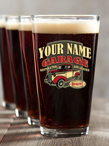 Classic Garage : Pint Glasses - Color Printed