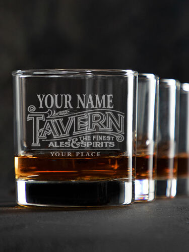 Tavern : Rocks Glasses - Engraved