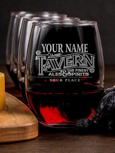 Tavern : Cheese Board Wine Glass Gift Sets - Engraved
