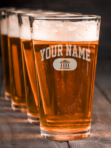 Greek Varsity : Pint Glasses - Engraved