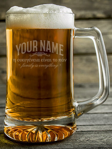 Greek Family Is Everything : Beer Mugs - Engraved