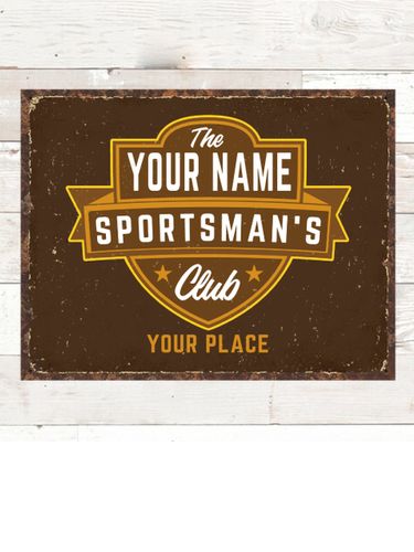Sportsman's Club : Tin Signs