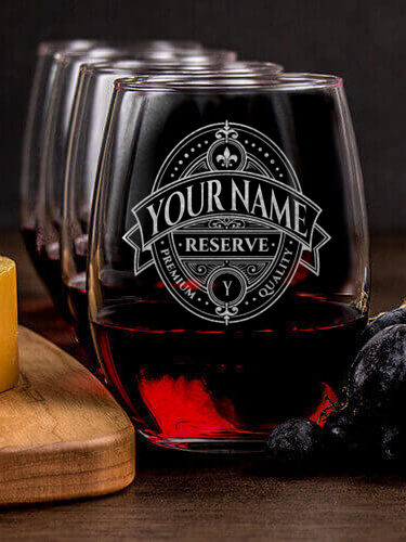 Reserve : Cheese Board Wine Glass Gift Sets - Engraved