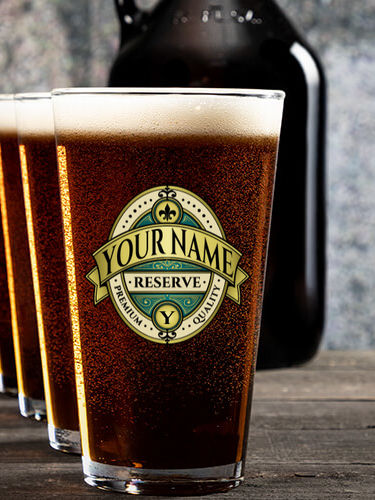 Reserve : Growler Pint Glass Gift Sets - Color Printed