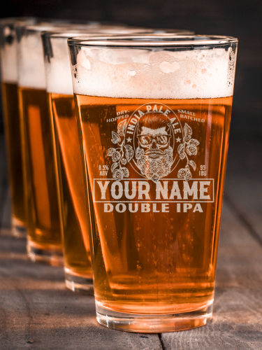Double IPA : Pint Glasses - Engraved