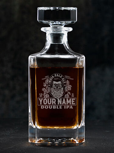 Double IPA : Whiskey Decanter - Engraved