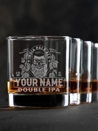Double IPA : Rocks Glasses - Engraved