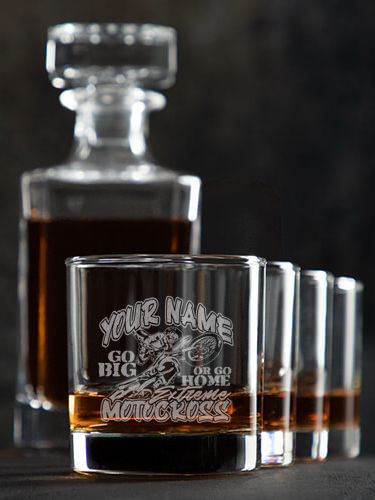 Extreme Motocross : Decanter Rocks Glass Gift Sets - Engraved