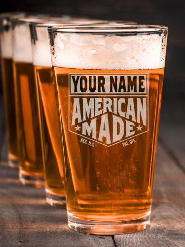 American Made : Pint Glasses - Engraved
