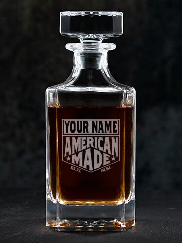 American Made : Whiskey Decanter - Engraved