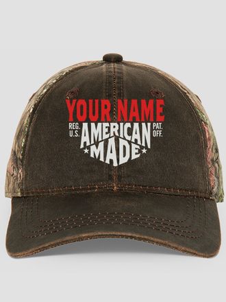 American Made : Embroidered 2-Tone Camo Hats