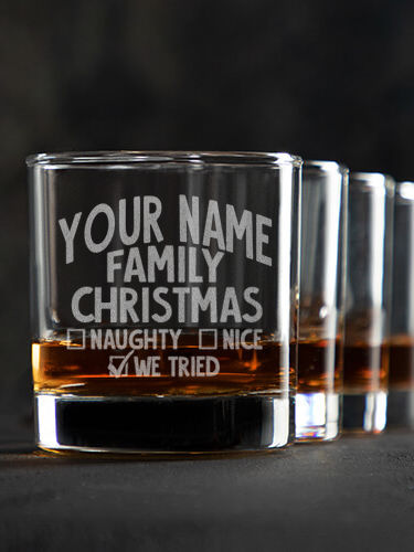 We Tried : Rocks Glasses - Engraved