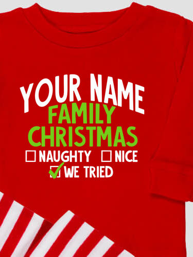 We Tried : Matching Family Pajamas