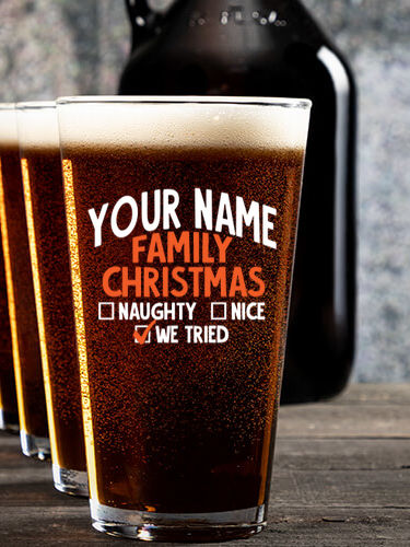 We Tried : Growler Pint Glass Gift Sets - Color Printed