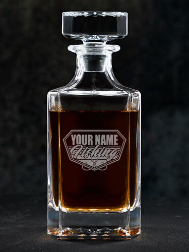 Fishing : Whiskey Decanter - Engraved