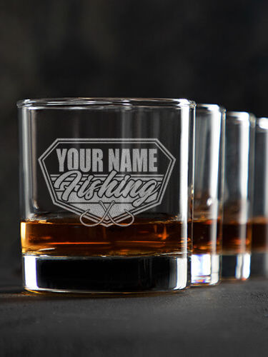 Fishing : Rocks Glasses - Engraved