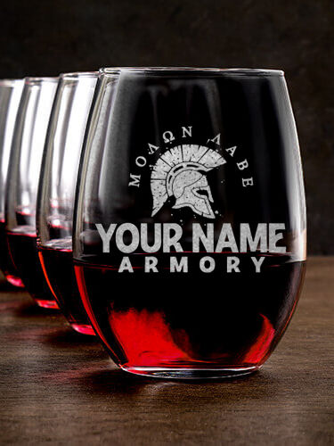 Armory : Stemless Wine Glasses - Engraved