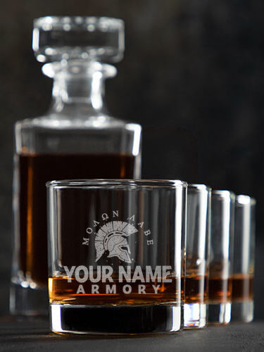 Armory : Decanter Rocks Glass Gift Sets - Engraved