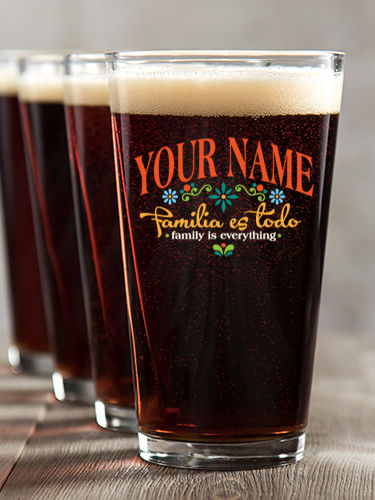 Familia es Todo : Pint Glasses - Color Printed