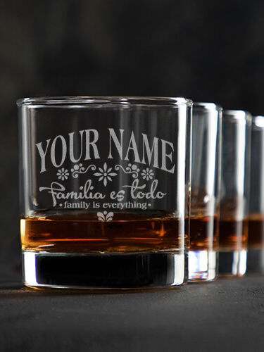 Familia es Todo : Rocks Glasses - Engraved