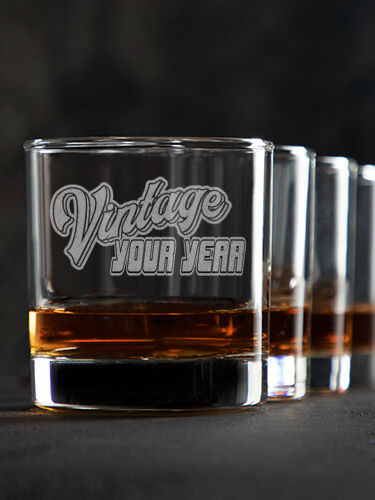 Vintage : Rocks Glasses - Engraved