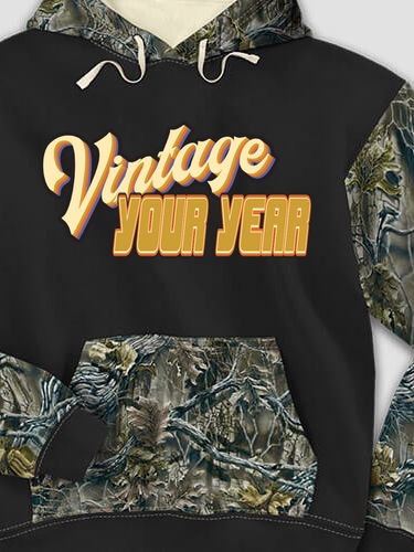 Vintage : Printed 2-Tone Camo Hoodies