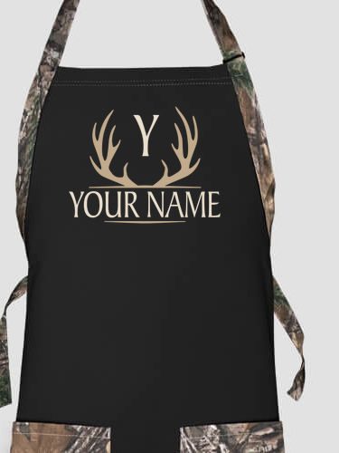 Antler Monogram : Printed 2-Tone Aprons