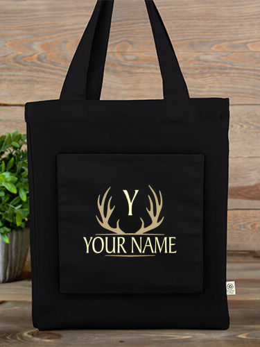 Antler Monogram : Canvas Totes