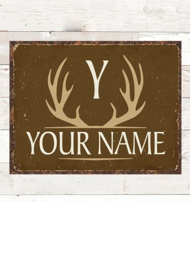 Antler Monogram : Tin Signs