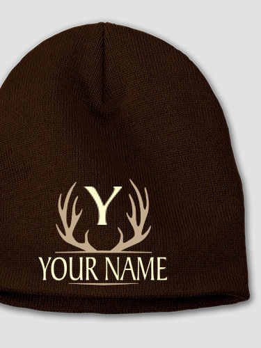 Antler Monogram : Embroidered Beanies