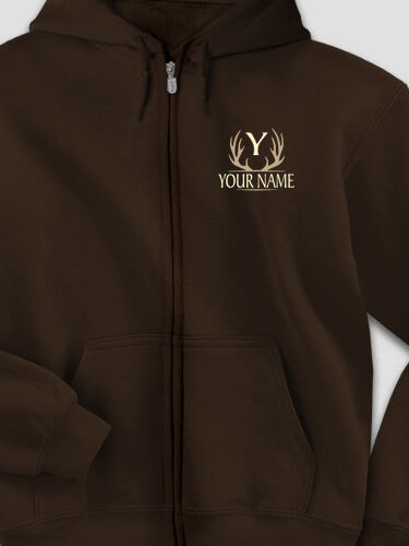 Antler Monogram : Embroidered Zip Hoodies