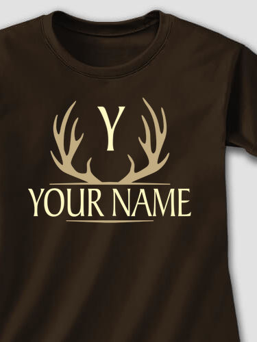 Antler Monogram : Adult Ladies Fitted T-Shirt