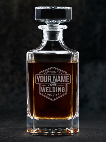 Welding : Whiskey Decanter - Engraved