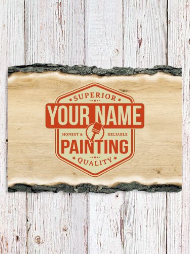 Painting : Faux Sliced Log Plaque
