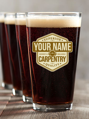 Carpentry : Pint Glasses - Color Printed