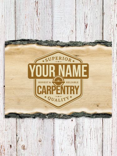 Carpentry : Faux Sliced Log Plaque