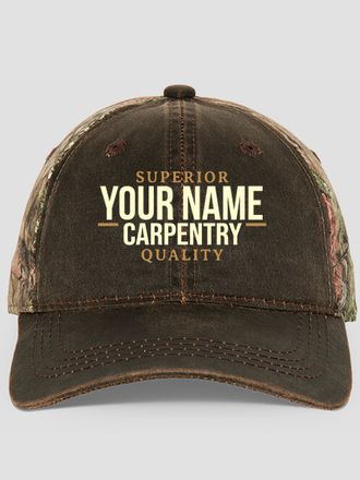 Carpentry : Embroidered 2-Tone Camo Hats