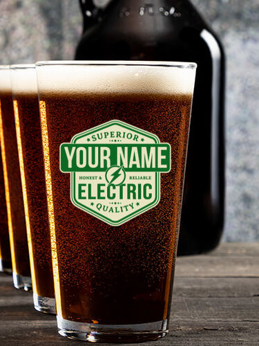 Electric : Growler Pint Glass Gift Sets - Color Printed
