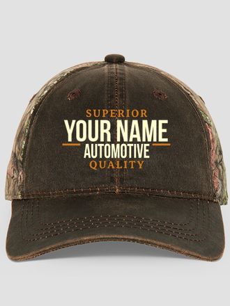 Automotive : Embroidered 2-Tone Camo Hats