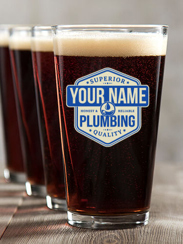 Plumbing : Pint Glasses - Color Printed